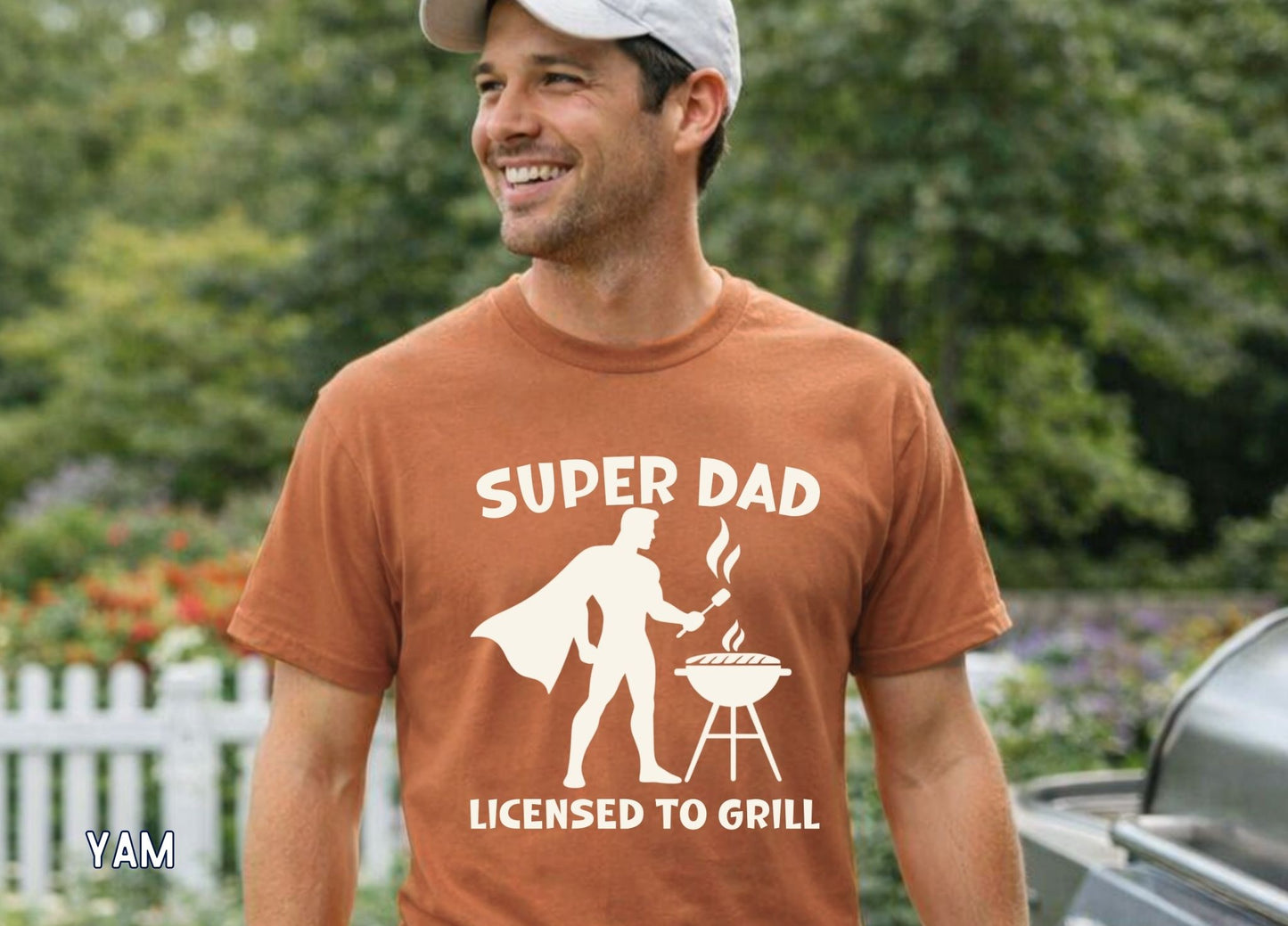Super Dad Licensed to Grill Shirt, Funny Dad BBQ Tee, Father's Day Gift, Grill Master Dad Shirt, BBQ Dad Tee, Gift for Dad.