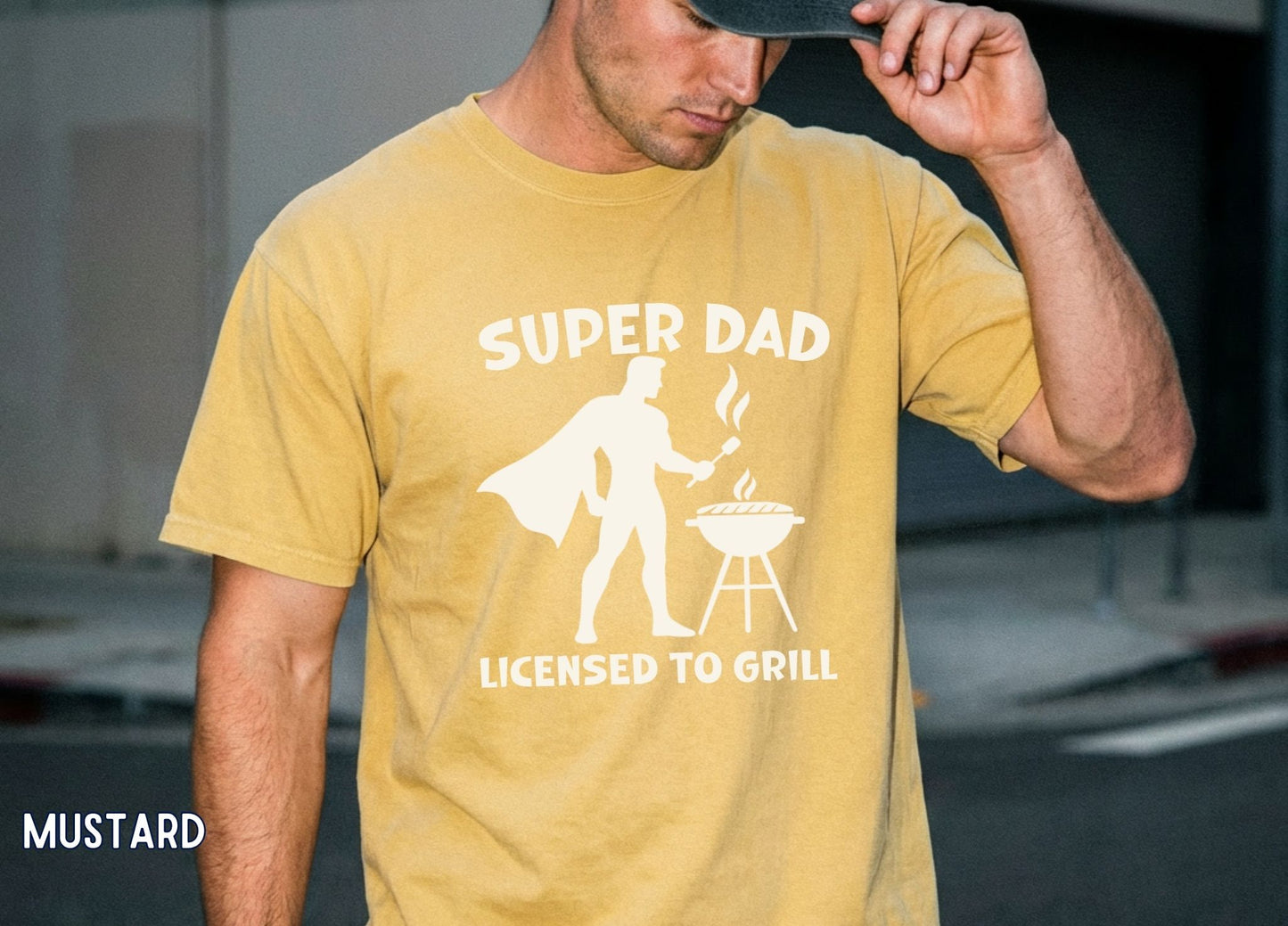 Super Dad Licensed to Grill Shirt, Funny Dad BBQ Tee, Father's Day Gift, Grill Master Dad Shirt, BBQ Dad Tee, Gift for Dad.