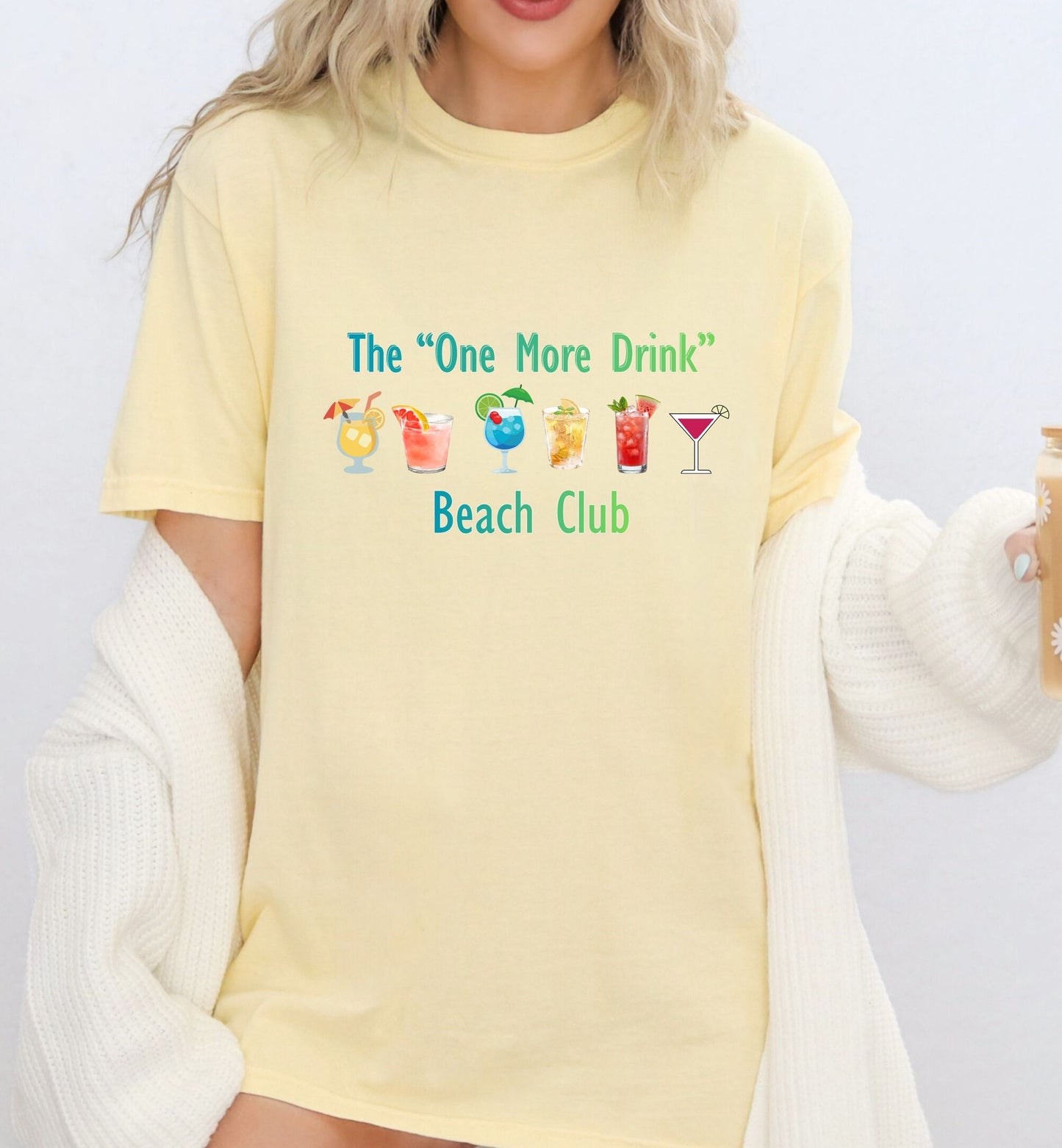 One More Drink Beach Club Shirt, Funny Beach Shirt, Summer Vacation Tee, Party Shirt, Tropical Drink Shirt, Beach Trip Gift