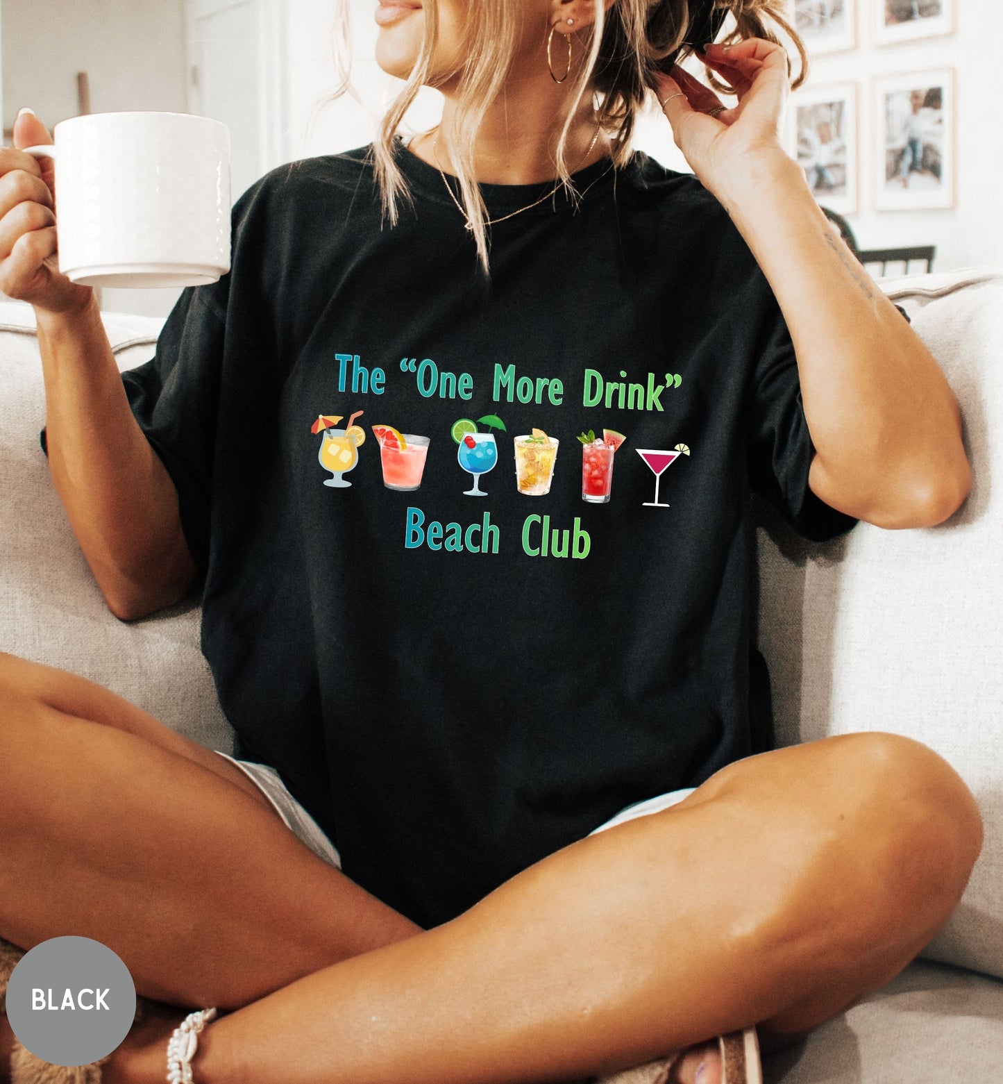 One More Drink Beach Club Shirt, Funny Beach Shirt, Summer Vacation Tee, Party Shirt, Tropical Drink Shirt, Beach Trip Gift
