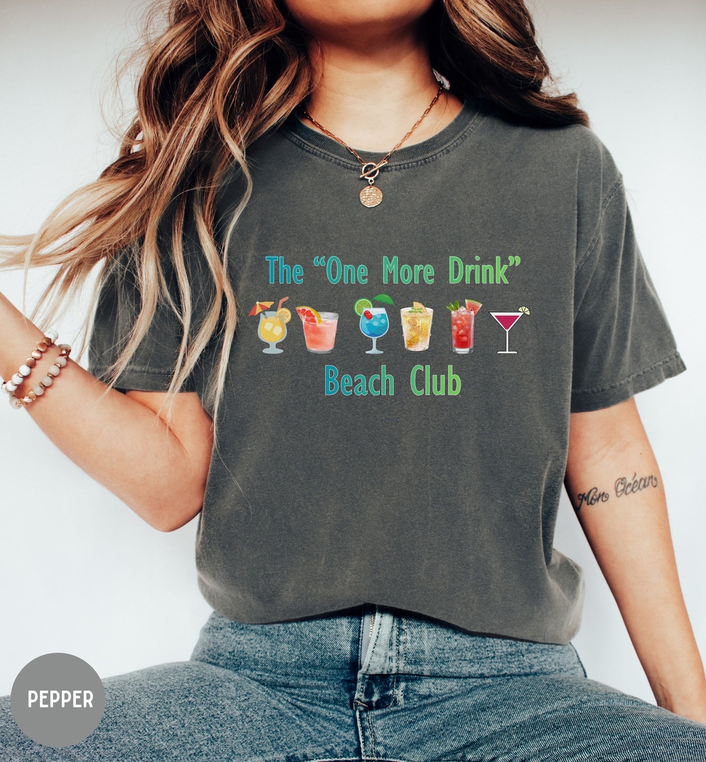 One More Drink Beach Club Shirt, Funny Beach Shirt, Summer Vacation Tee, Party Shirt, Tropical Drink Shirt, Beach Trip Gift