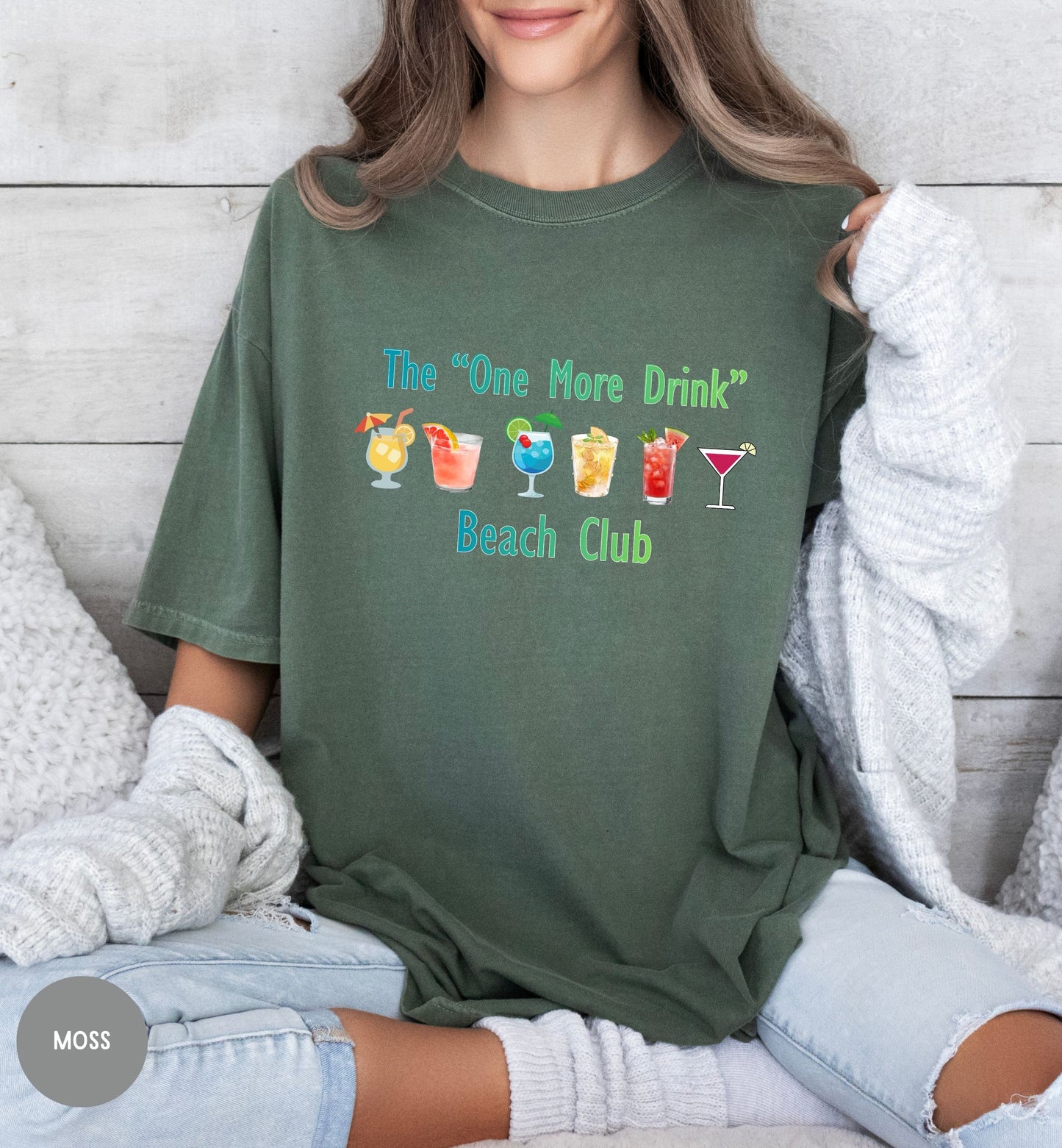 One More Drink Beach Club Shirt, Funny Beach Shirt, Summer Vacation Tee, Party Shirt, Tropical Drink Shirt, Beach Trip Gift