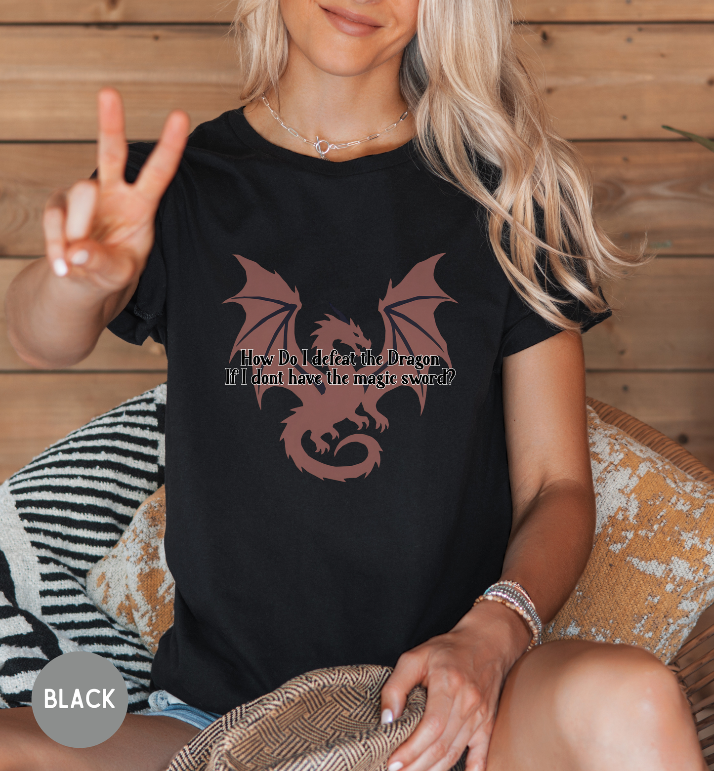 How Do I Defeat the Dragon If I Don't Have the Magic Sword? Funny Fantasy Gamer T-Shirt | RPG Nerd Gift | Dragon Lover Tee