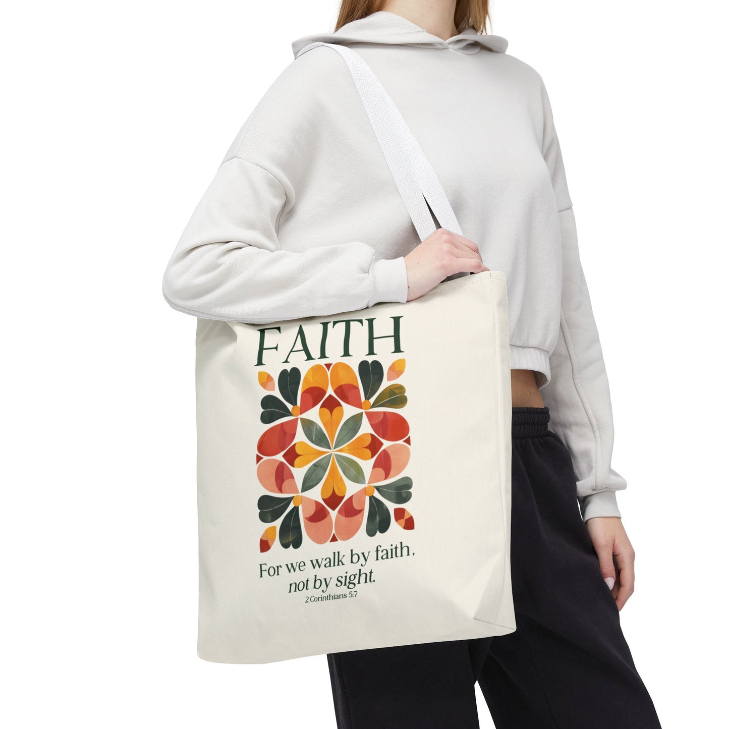 Christian tote bag, Faith Hope Love, Bible bag, Bible verse gift, Faith tote, Christian Girl gift, Baptism gift, Chruch bag, Scripture gift.