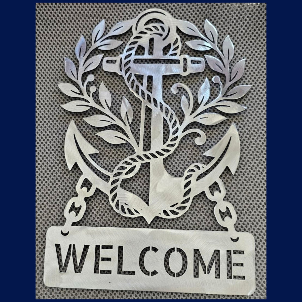 Personalized Nautical Metal Sign, Anchor Welcome Sign, Custom Family Name Sign, Beach House Decor, Coastal Address Sign, Boat lovers' gift.