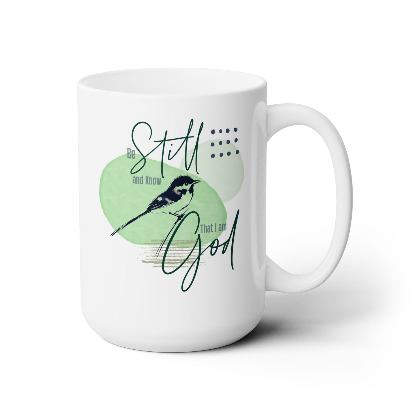 Be Still and Know, coffee mug, Boho Bird mug, Bible verse mug, inspirational Christian Faith mug, religious gift, bird or nature lovers mug.