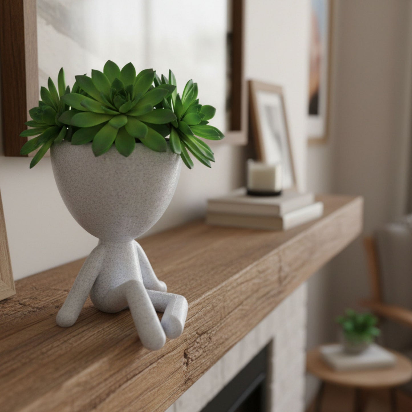 Mini Pot People Planter Set – 5” Succulent Planter Trio (Choose Your Style) Laid Back, Criss Cross, or Laying Down