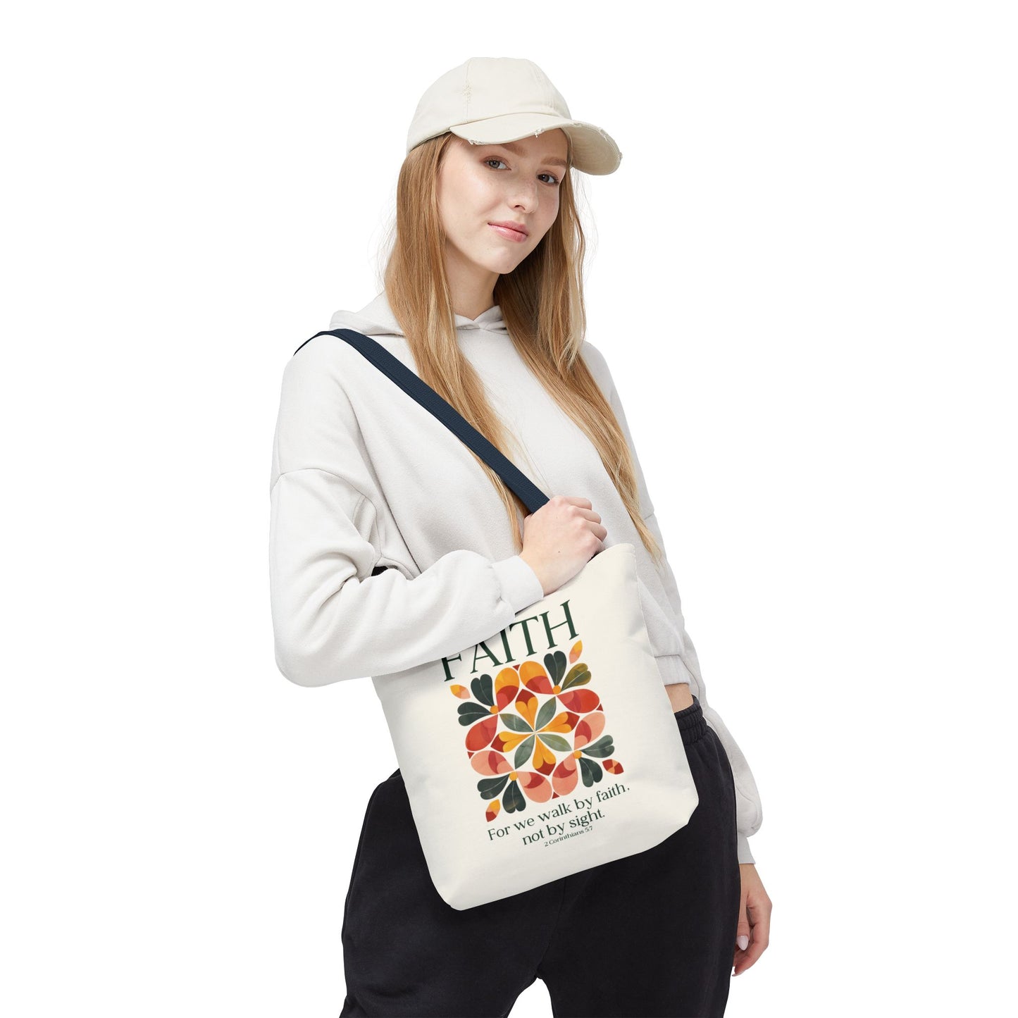 Christian tote bag, Faith Hope Love, Bible bag, Bible verse gift, Faith tote, Christian Girl gift, Baptism gift, Chruch bag, Scripture gift.