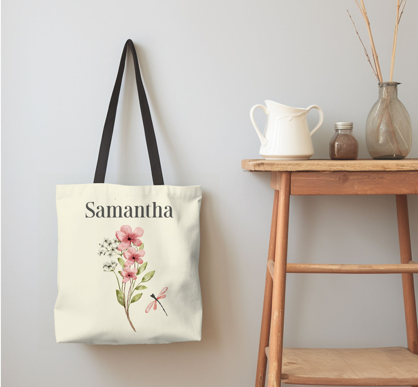 Personalized tote bag, Prayer warrior gift, Bible study bag, Christian tote, Church group gifts, Flower tote, Church bag, Flower tote bag.