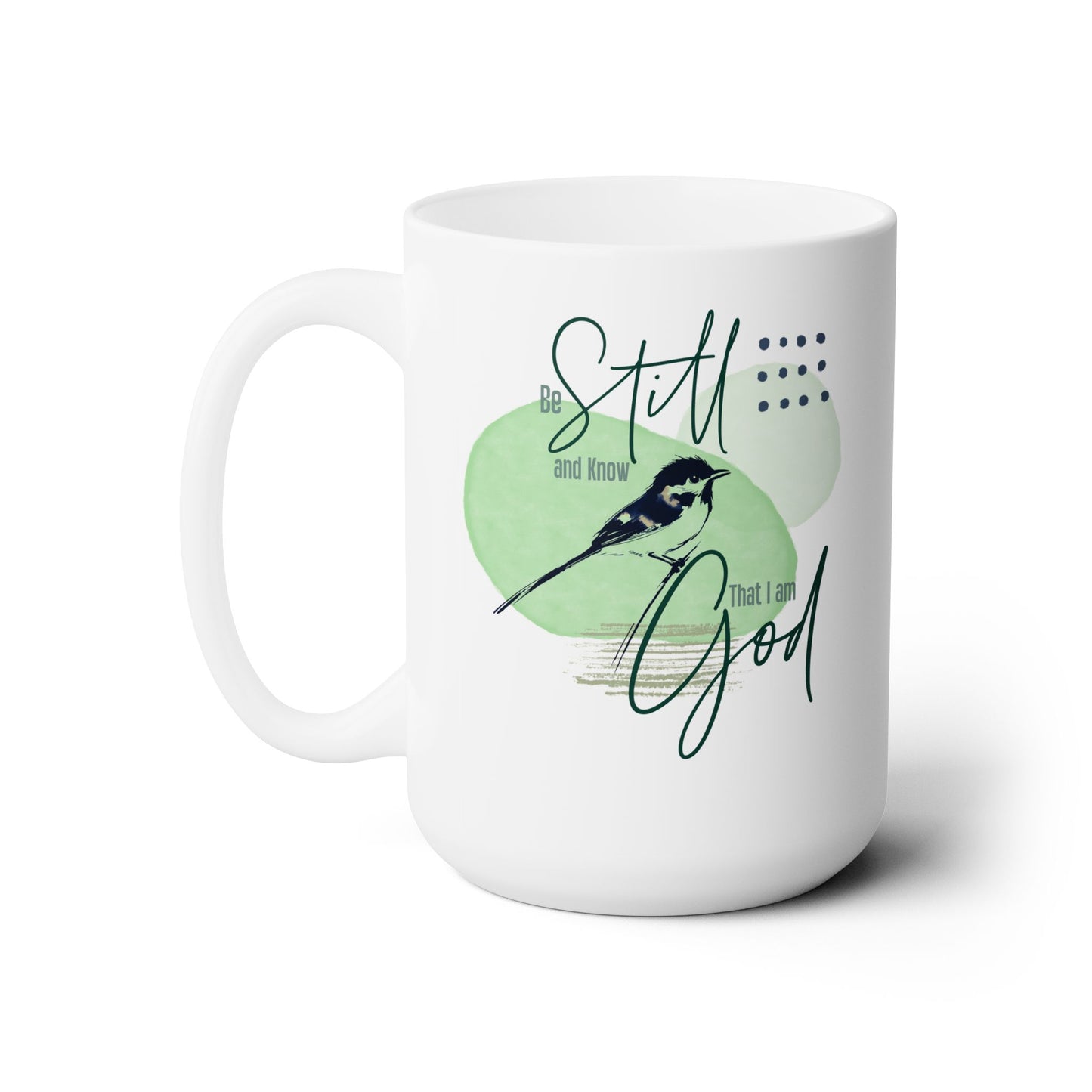 Be Still and Know, coffee mug, Boho Bird mug, Bible verse mug, inspirational Christian Faith mug, religious gift, bird or nature lovers mug.