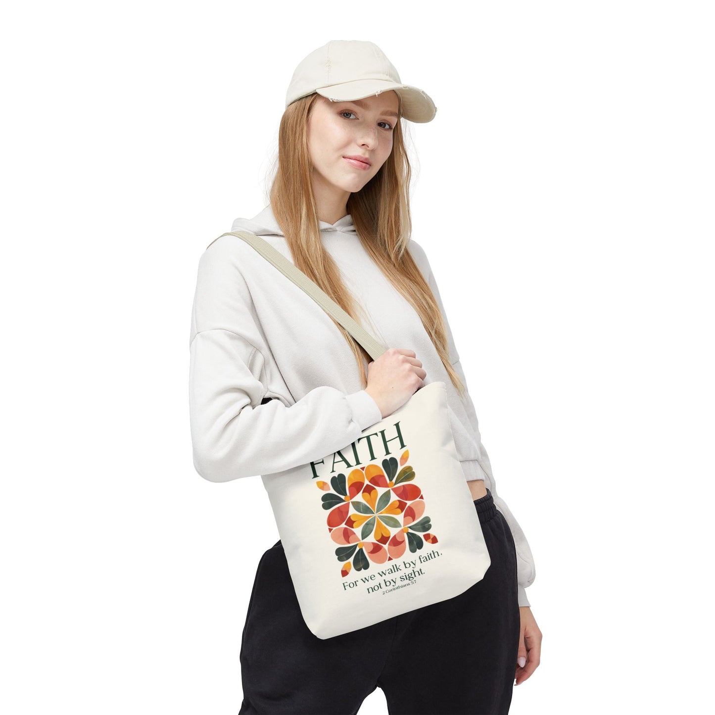 Christian tote bag, Faith Hope Love, Bible bag, Bible verse gift, Faith tote, Christian Girl gift, Baptism gift, Chruch bag, Scripture gift.
