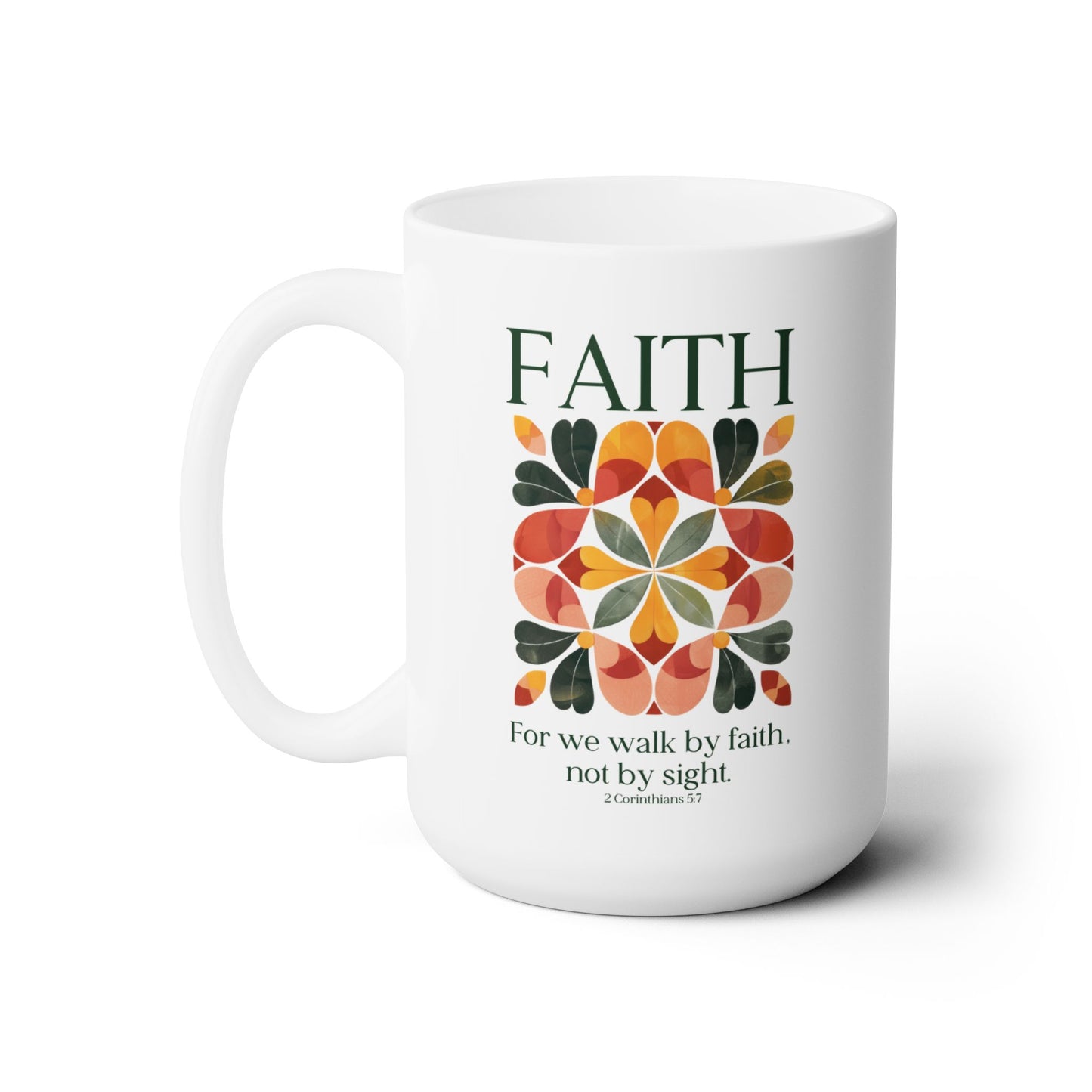 Faith Hope Love, Bible verse mugs, Faith gift mugs, Nature mug, Botanical tea cup,  mug gift, Christian mugs, Religious gifts, Gift for her.
