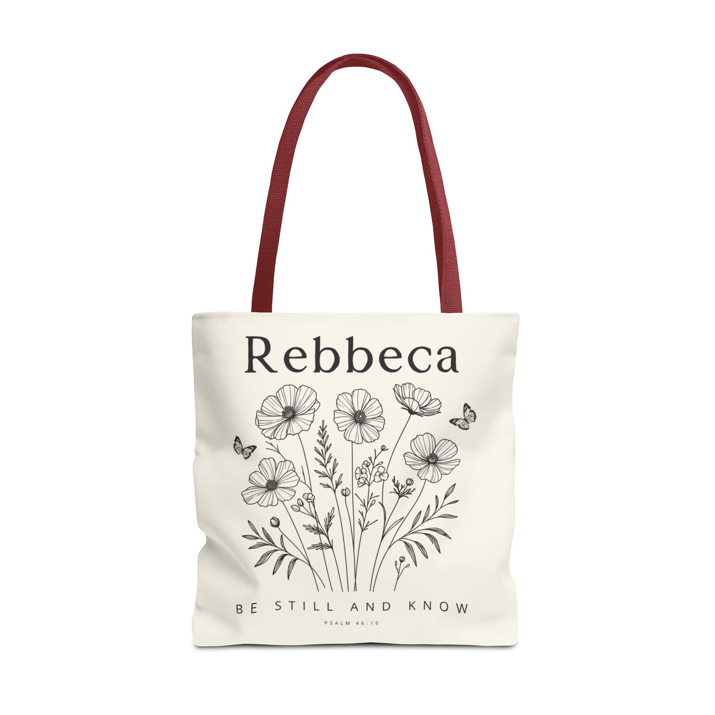 Personalized tote bag, Wildflower tote bag, Bible verse bag, Faith tote bag, Book lovers Bag, Personalized gift,  Bible study bag.