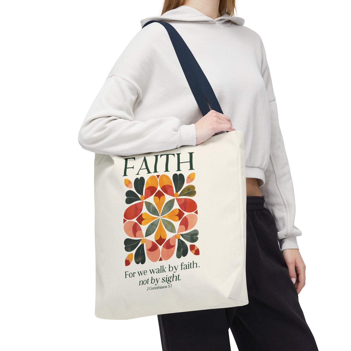 Christian tote bag, Faith Hope Love, Bible bag, Bible verse gift, Faith tote, Christian Girl gift, Baptism gift, Chruch bag, Scripture gift.