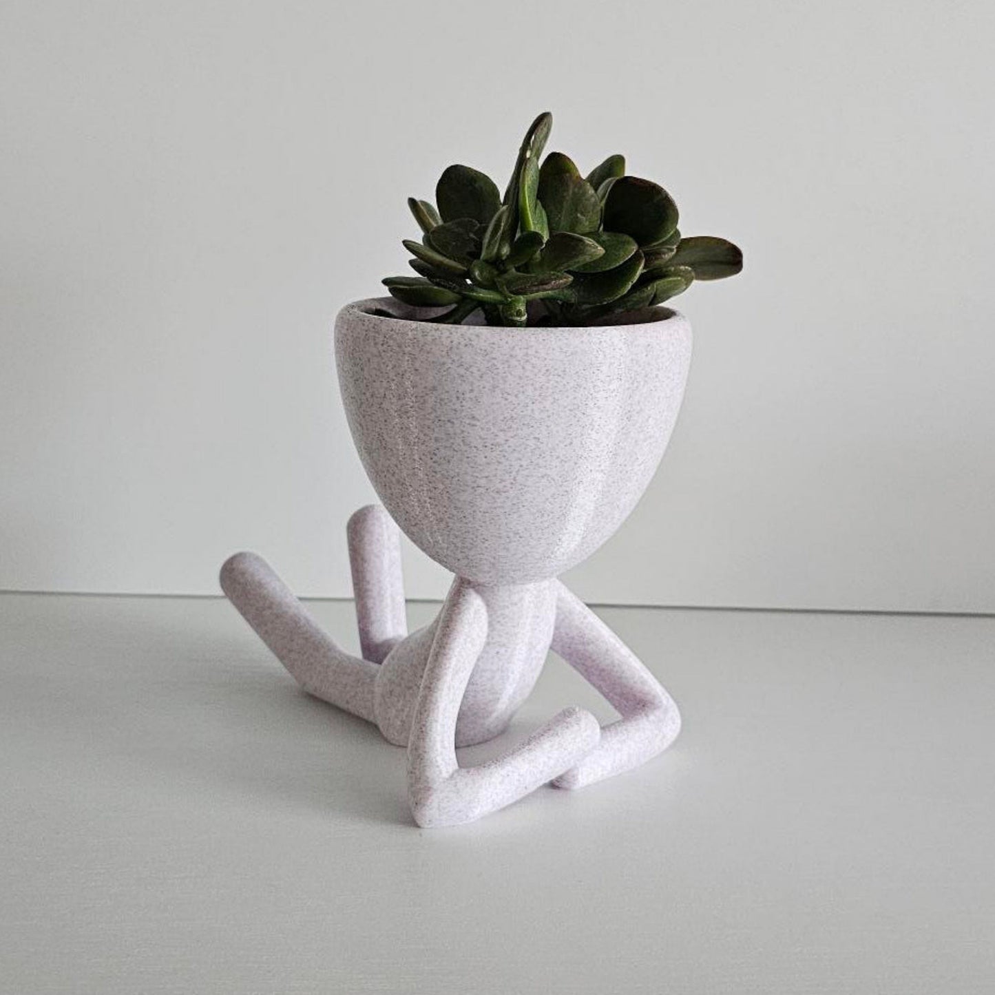 Mini Pot People Planter Set – 5” Succulent Planter Trio (Choose Your Style) Laid Back, Criss Cross, or Laying Down