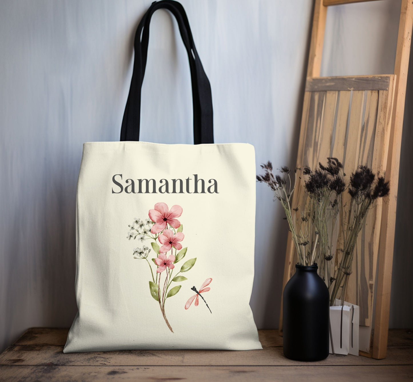 Personalized tote bag, Prayer warrior gift, Bible study bag, Christian tote, Church group gifts, Flower tote, Church bag, Flower tote bag.