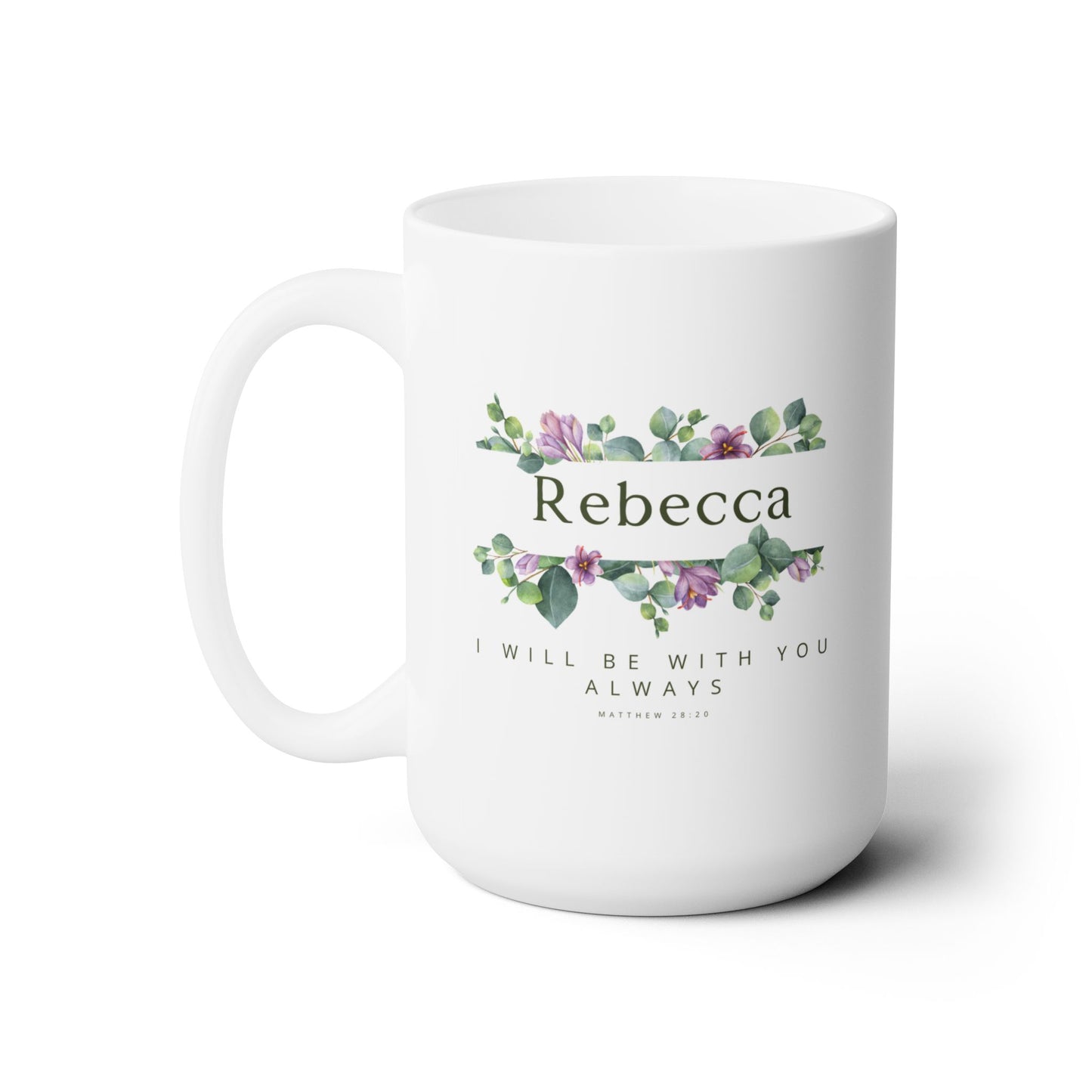 Personalized name Coffee mug. Floral mug, Faith mugs, Bible verse mugs, Custom name gifts, Cristian mug, Inspirational gifts, mugs for her.