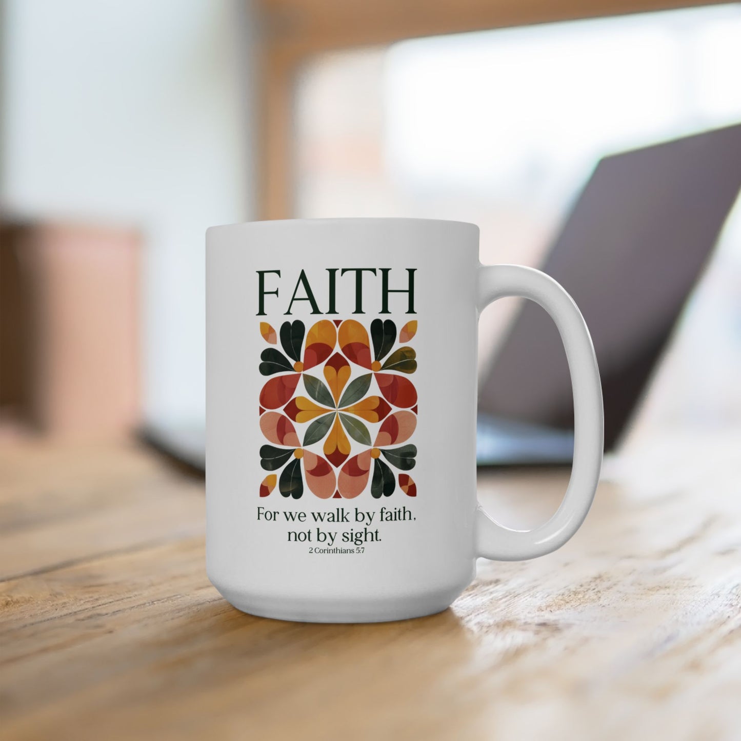 Faith Hope Love, Bible verse mugs, Faith gift mugs, Nature mug, Botanical tea cup,  mug gift, Christian mugs, Religious gifts, Gift for her.