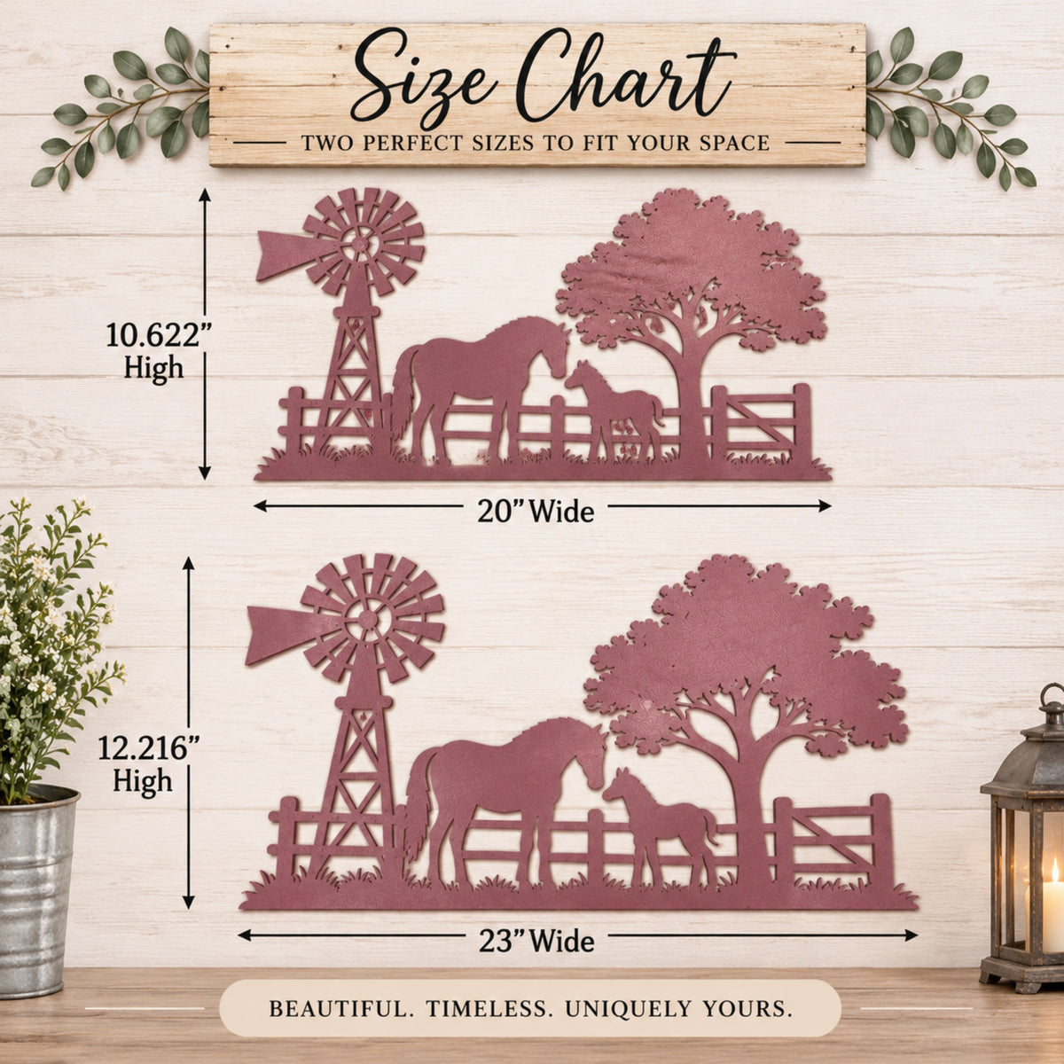 Horse and Foal Metal Wall Art, Farmhouse Horse Decor, Rustic Ranch Sign, Western Country Wall Art, Horse Lover Gift