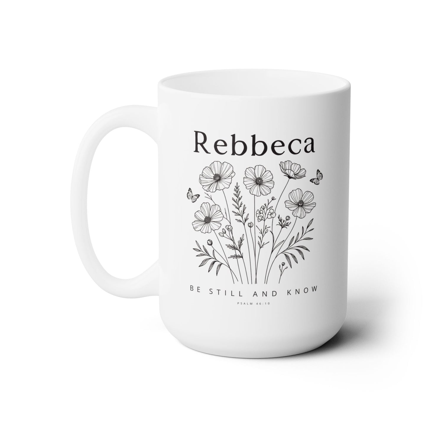 Personalized Wildflowers mug, Custom name mug,  Bible verse mugs, Faith gift mugs, Nature mug, Botanical tea cup,  mug gift, Christian mugs.