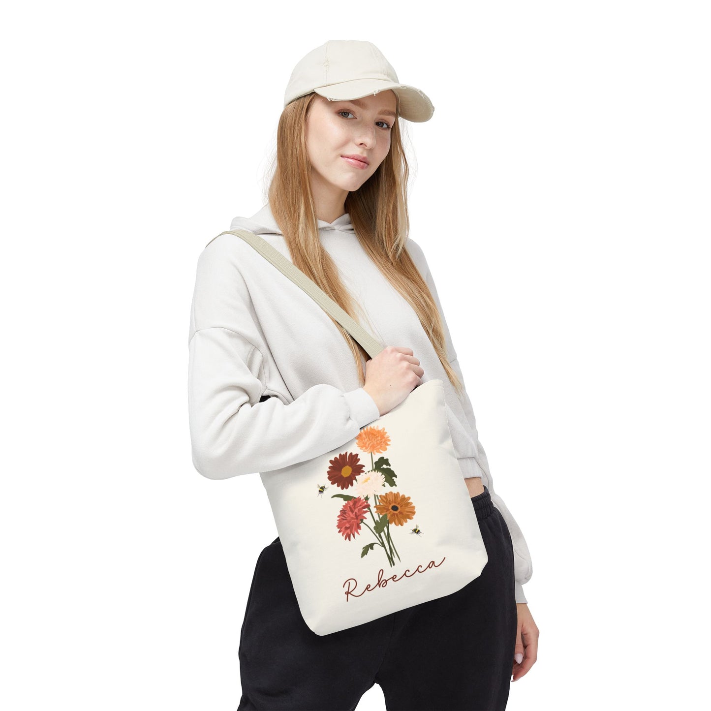 Personalized tote bag, Wildflower tote bag, Teacher tote bag, Custom Bridesmaid tote bag, Book lovers Bag, Personalized gift,  Flower tote.