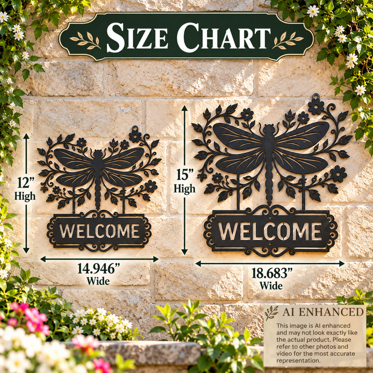 Dragonfly Metal Welcome Sign, Personalized Garden Sign, Custom Address Sign, Family Name Sign, Outdoor Metal Garden Decor, Housewarming Gift