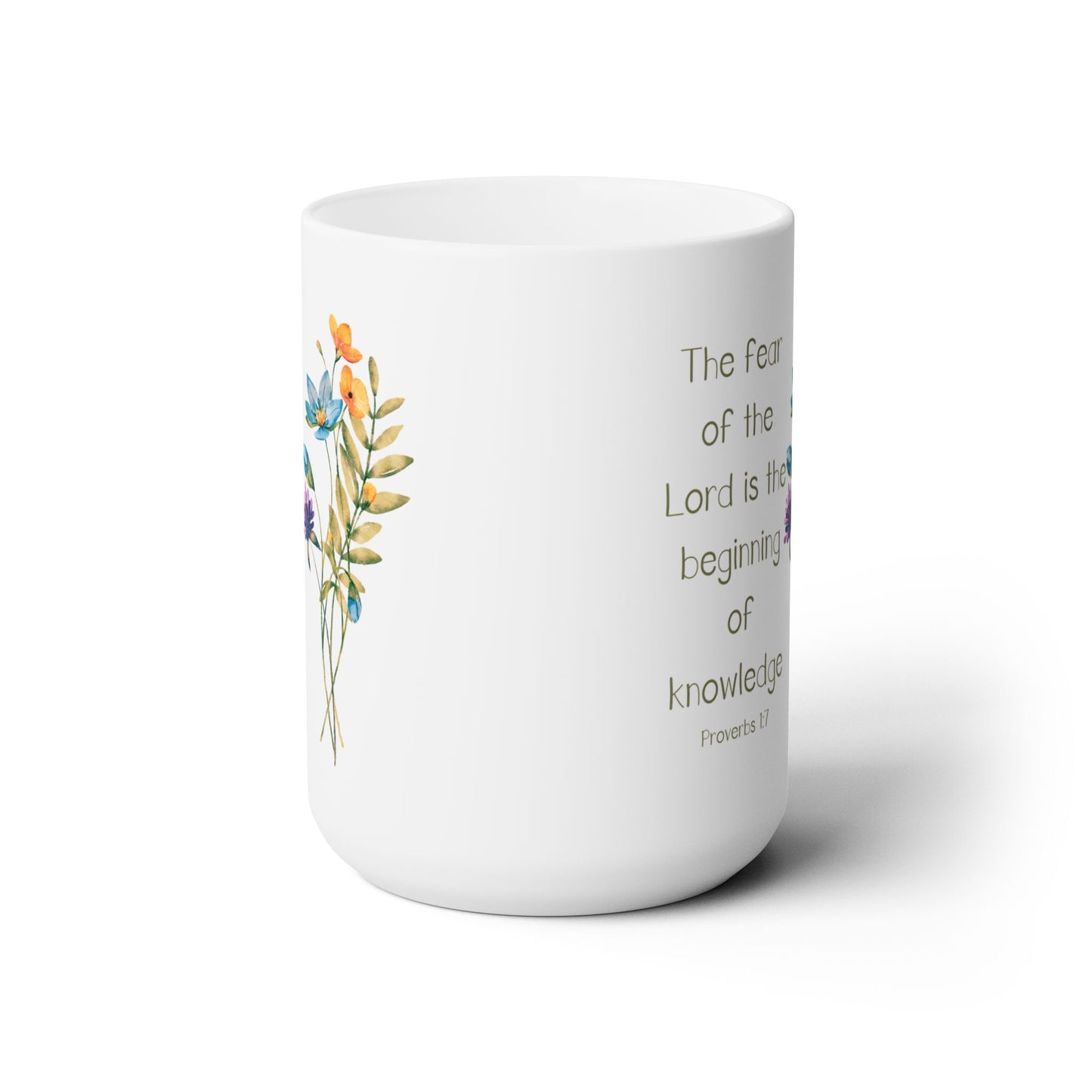The Fear of the Lord, Christian coffee mug, Proverbs, bible verse, Faith gifts for women, Floral mug for her, Mothers day or birthday gift.
