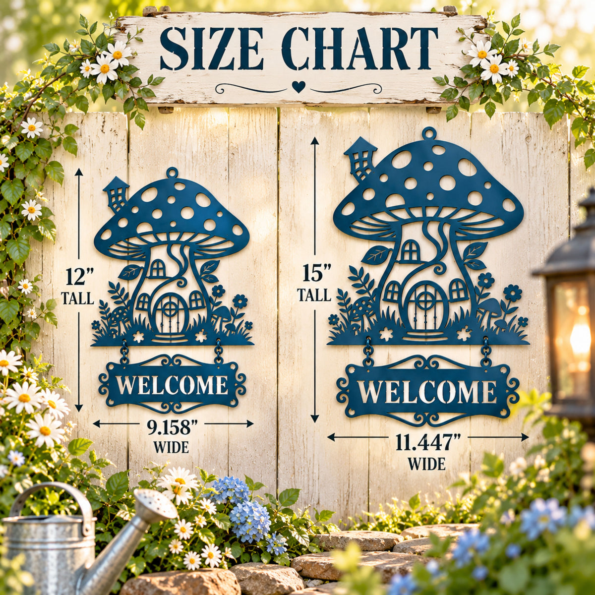 Mushroom House Metal Sign, Personalized Garden Sign, Fairy Garden Decor, Mushroom Welcome Sign, Custom Address Sign, Whimsical Garden Gift.