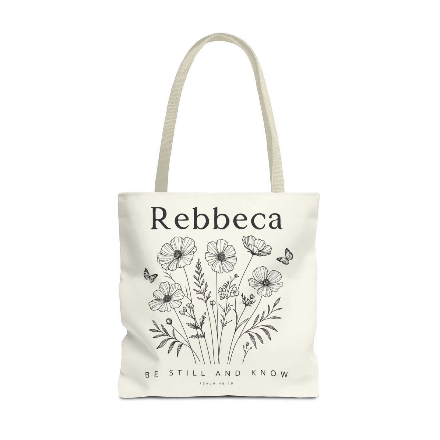Personalized tote bag, Wildflower tote bag, Bible verse bag, Faith tote bag, Book lovers Bag, Personalized gift,  Bible study bag.