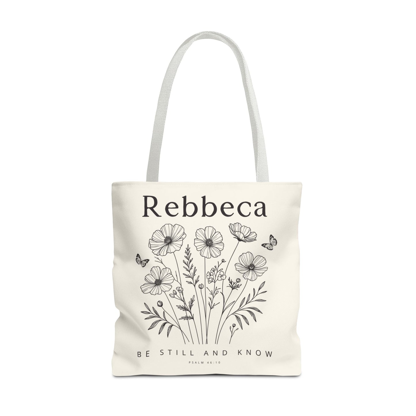 Personalized tote bag, Wildflower tote bag, Bible verse bag, Faith tote bag, Book lovers Bag, Personalized gift,  Bible study bag.