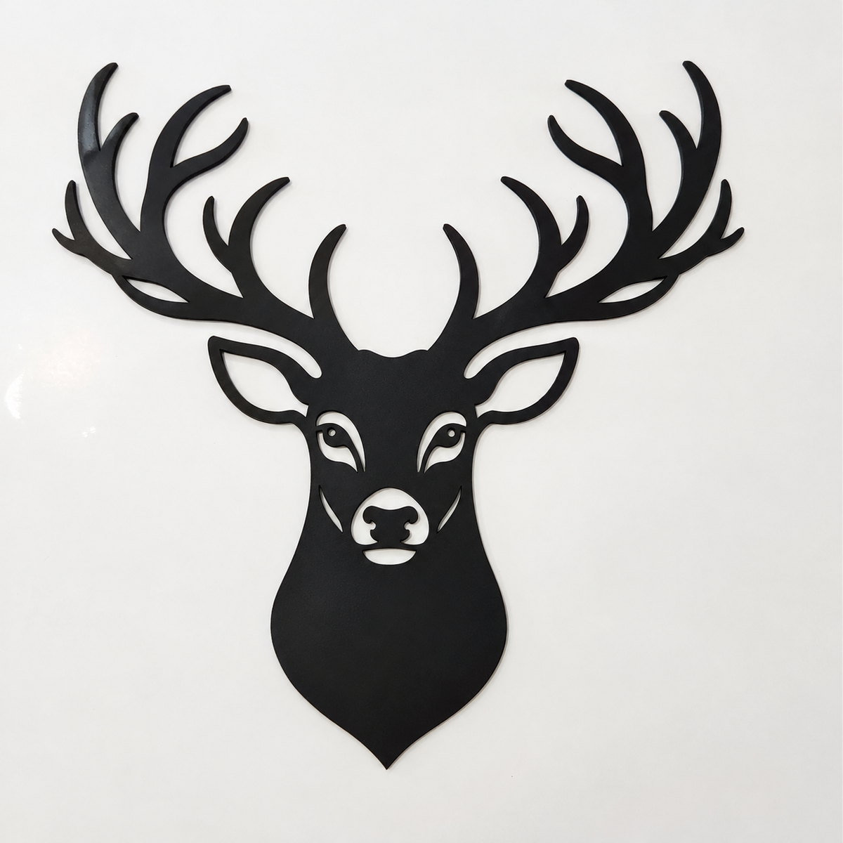 Deer Head Metal Wall Art | Rustic Buck Sign | Hunting Cabin Decor | Farmhouse Wall Decoration | Hunter Gift