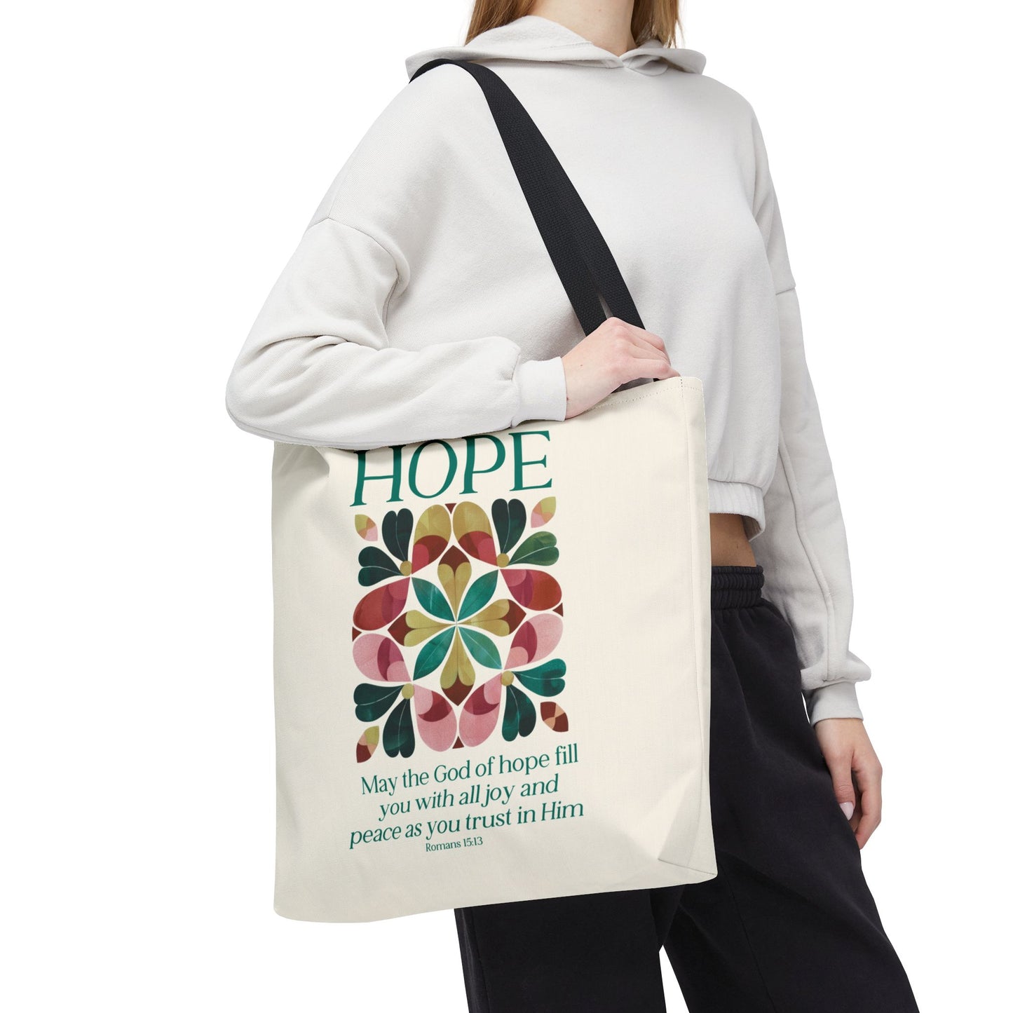 Christian tote bag, Faith Hope Love, Bible bag, Bible verse gift, Faith tote, Christian Girl gift, Baptism gift, Chruch bag, Scripture gift.