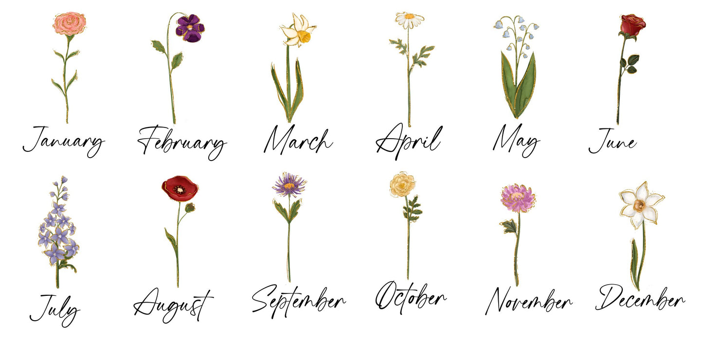 Personalized Birth Flower Mug with Name & Date, Custom Birthday Coffee Cup, Floral Gift for Her, Birth Month Flower Mug, Meaningful Keepsake