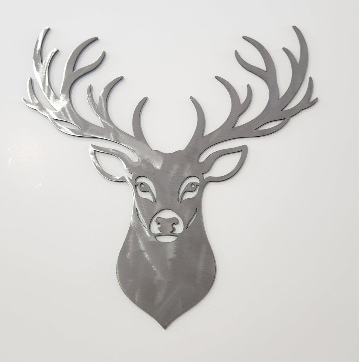 Deer Head Metal Wall Art | Rustic Buck Sign | Hunting Cabin Decor | Farmhouse Wall Decoration | Hunter Gift