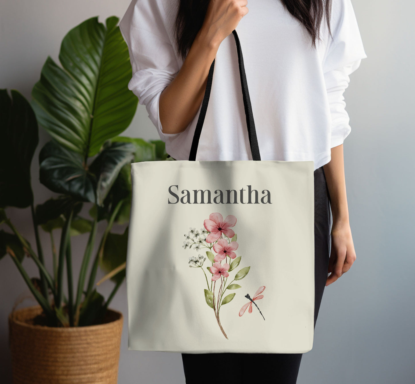 Personalized tote bag, Prayer warrior gift, Bible study bag, Christian tote, Church group gifts, Flower tote, Church bag, Flower tote bag.