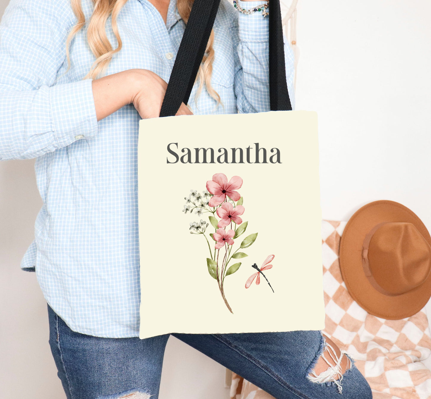 Personalized tote bag, Prayer warrior gift, Bible study bag, Christian tote, Church group gifts, Flower tote, Church bag, Flower tote bag.